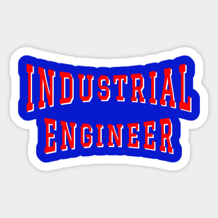 Industrial Engineer in Red Color Text Sticker